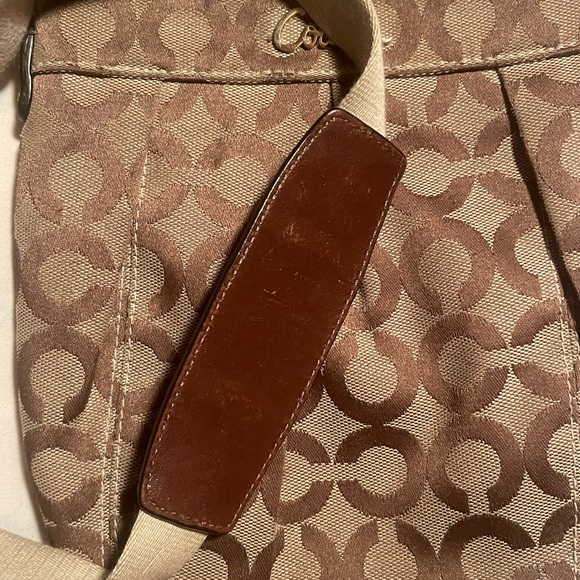 Coach Parker Crossbody Bag In Signature Crème Jacquard W Gold Accents GUC - Picture 4 of 16